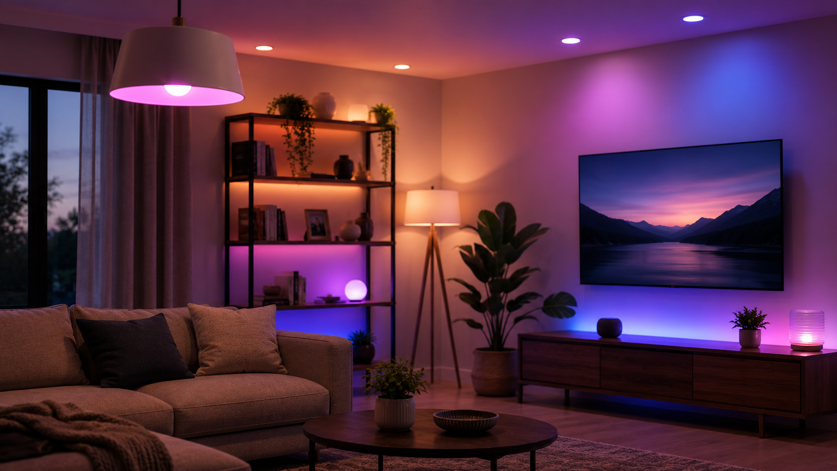 Editorial image of smart bulbs and connected lighting
