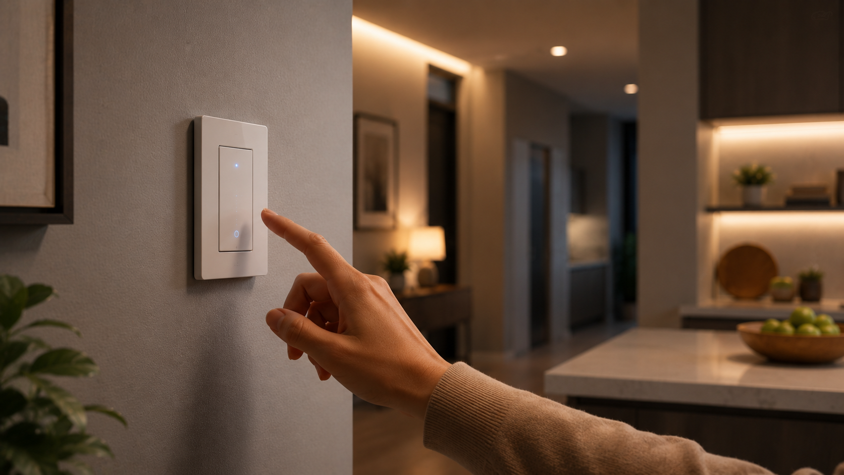 Editorial image of smart switches and built-in lighting control